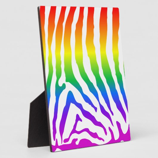 Plaque Photo Modèle Rainbow Zebra (Côté)