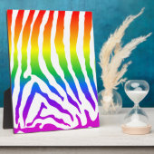 Plaque Photo Modèle Rainbow Zebra (Côté)