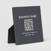 Plaque Photo Modèle simple pour votre code QR | Gris charbon (Recto)