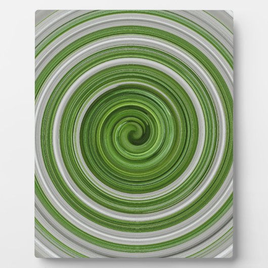 Plaque Photo Modèle spiralé vert-blanc (Devant)