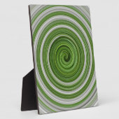 Plaque Photo Modèle spiralé vert-blanc (Côté)