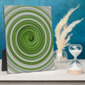 Plaque Photo Modèle spiralé vert-blanc (Côté)