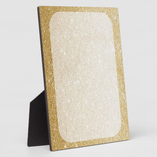 Plaque Photo modèle vierge parties scintillant or pour la perso (Côté)