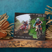 Plaque Photo Modèles photo de brosse en bois foncé (Côté)