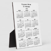 Plaque Photo Modern 2026 Calendar Company Name (Côté)