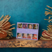 Plaque Photo Modern 8 Photo Grid Love You Grandma Lilac (Côté)