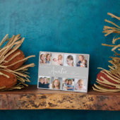 Plaque Photo Modern Auntie Photo Collage Heart Script (Côté)