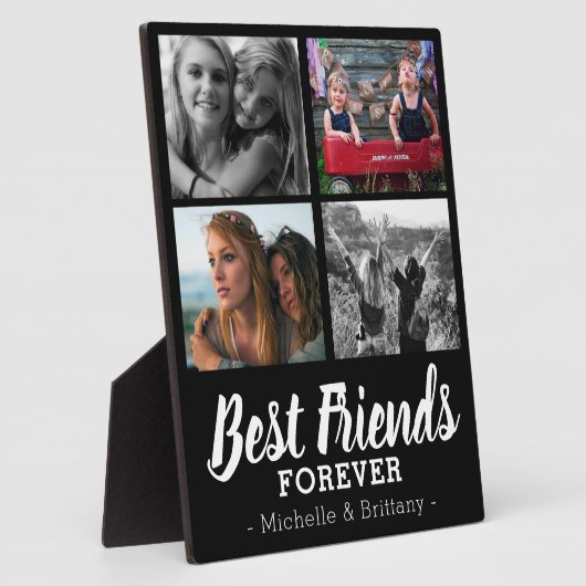 Plaque Photo Modern Best Friends Forever Photo Collage (Côté)
