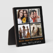 Plaque Photo Modern Best Friends Forever Photo Collage | Bestie (Recto)