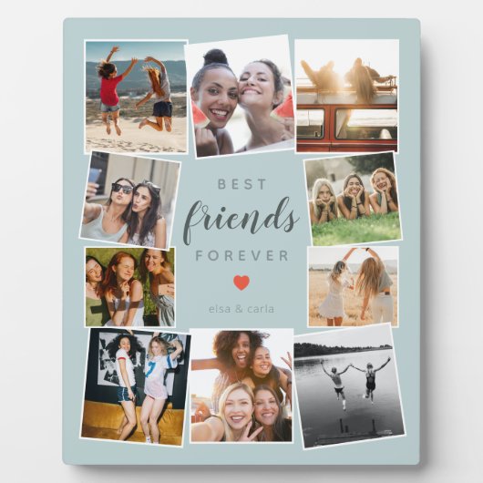 Plaque Photo Modern Best Friends Forever Photo Collage Bff Best (Devant)