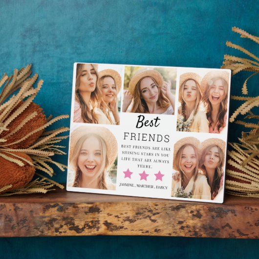 Plaque Photo Modern Best Friends Grille Photo Keepsaké Cadeau (Côté)