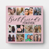 Plaque Photo Modern Best Friends Pink Photo Collage (Devant)