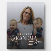 Plaque Photo Modern Best Grandma Ever Photo Personalized (Devant)