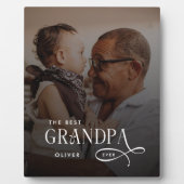 Plaque Photo Modern Best GrandPa Ever Photo Personalized (Devant)