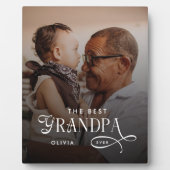 Plaque Photo Modern Best GrandPa Ever Photo Personalized (Devant)