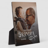 Plaque Photo Modern Best GrandPa Ever Photo Personalized (Côté)