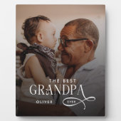 Plaque Photo Modern Best GrandPa Ever Photo Personalized (Devant)