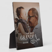 Plaque Photo Modern Best GrandPa Ever Photo Personalized (Côté)