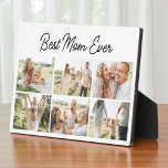 Plaque Photo Modern Best Mom Ever Custom 6 Photo Collage<br><div class="desc">Design a sleek and stylish photo plaque for Mom featuring the message Best Mom Ever and six of your favorite photos. This modern layout is perfect for Mothers Day, birthdays, or any time you want to share love and gratitude. Customize with personal photos and optional text to create a one...</div>