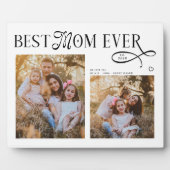 Plaque Photo Modern Best Mom Ever Photo Heart Mothers Day Gifts (Devant)