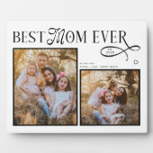 Plaque Photo Modern Best Mom Ever Photo Heart Mothers Day Gifts (Devant)