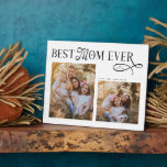 Plaque Photo Modern Best Mom Ever Photo Mothers Day Gifts<br><div class="desc">Celebrate the woman whose love feels like home. This Best Mom Ever Heart Photo Plaque turns two of your most treasured memories into a beautiful daily reminder of how deeply she’s loved. Designed with a modern minimalist layout, elegant typography, and a soft heart detail, it captures the story of all...</div>