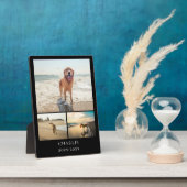 Plaque Photo Modern Black Keepsake Custom Pet Collage Photo (Côté)