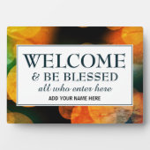 Plaque Photo Modern Bokeh BE BLESSEE Welcome (Devant)