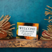 Plaque Photo Modern Bokeh BE BLESSEE Welcome (Côté)