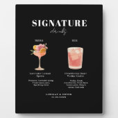 Plaque Photo Modern Bold Font His & Hers Drinks Wedding (Devant)