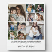 Plaque Photo Modern Chic 10 Photo Collage Cadeau Pour Maman (Devant)