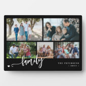 Plaque Photo Modern custom 5 photo collage family  (Devant)