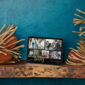 Plaque Photo Modern custom 5 photo collage family  (Côté)