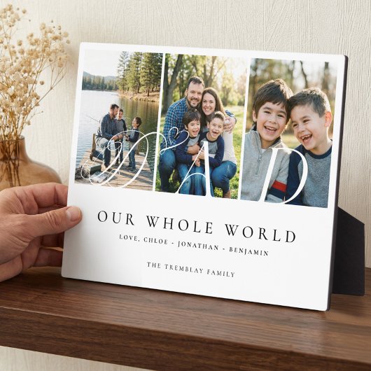 Plaque Photo Modern Dad Photo Collage Fathers Day keepsake Gift