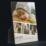 Plaque Photo Modern Daddy Photo Strip Collage<br><div class="desc">Surprise Dad with a modern photo collage plaque that showcases your favorite memories in a sleek strip layered over a larger photograph. Personalize with custom text for a one-of-a-kind Father's Day or birthday gift he will cherish. Shop now to give Dad a keepsake smile this year.</div>