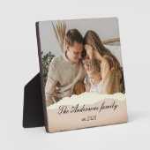 Plaque Photo Modern Family Photo & Personalized Name Gift (Recto)