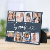 Plaque Photo Modern Grandma Photo Collage Heart Script