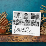 Plaque Photo Modern Love 6 Photo Collage<br><div class="desc">Montrez à quelqu'un de spécial à quel point il est merveilleux avec un script élégant "amour" avec le coeur de connexion et personnalisé 6 photo collage plaque. Grand cadeau pour grand-mère,  anniversaire,  anniversaire et plus encore!</div>