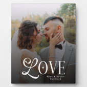 Plaque Photo Modern Love Custom Wedding Photo Couples Monogram (Devant)