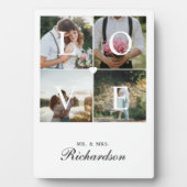 Plaque Photo Modern Love Newlyweds Mariage Photo Collage Blanc (Devant)