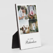 Plaque Photo Modern Love Newlyweds Mariage Photo Collage Blanc (Côté)
