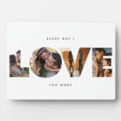 Plaque Photo Modern LOVE Photo Collage Cutout Saint Valentin (Devant)