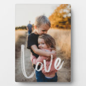 Plaque Photo Modern LOVE Script Easel Photo sans cadre (Devant)