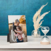 Plaque Photo Modern LOVE Script Easel Photo sans cadre (Côté)