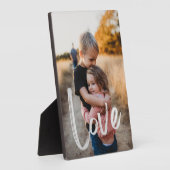Plaque Photo Modern LOVE Script Easel Photo sans cadre (Côté)
