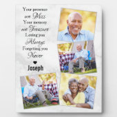 Plaque Photo Modern Marble Remembrance Photo Collage Memorial (Devant)