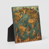 Plaque Photo Modern Minimalist World Map Wall Art  (Recto)