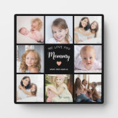 Plaque Photo Modern Mother 8 Photo Collage Élégant Script (Devant)