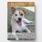 Plaque Photo Modern Pet Memorial Dog Loss Photo Keepsake (Devant)