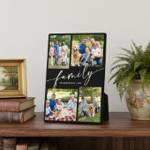 Plaque Photo Modern Photo Collage Family Script Keepsake